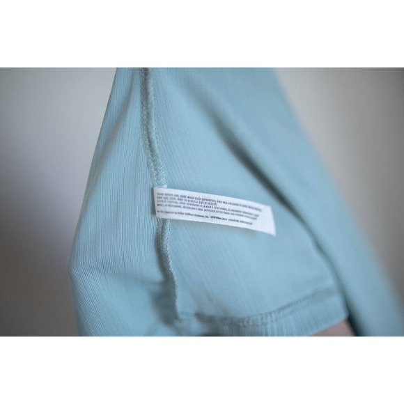 FREE PEOPLE Intimately NWT Slinky High Neck Blue Ribbed Tank Top SZ XS - Picture 8 of 10